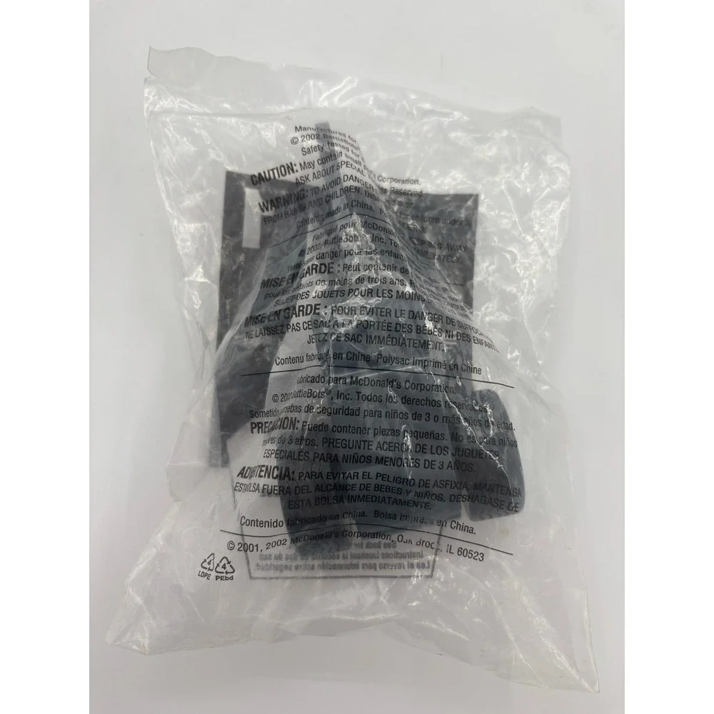 McDonalds 2002 Battlebots Pull Back‎ Action Toy #1 Sealed